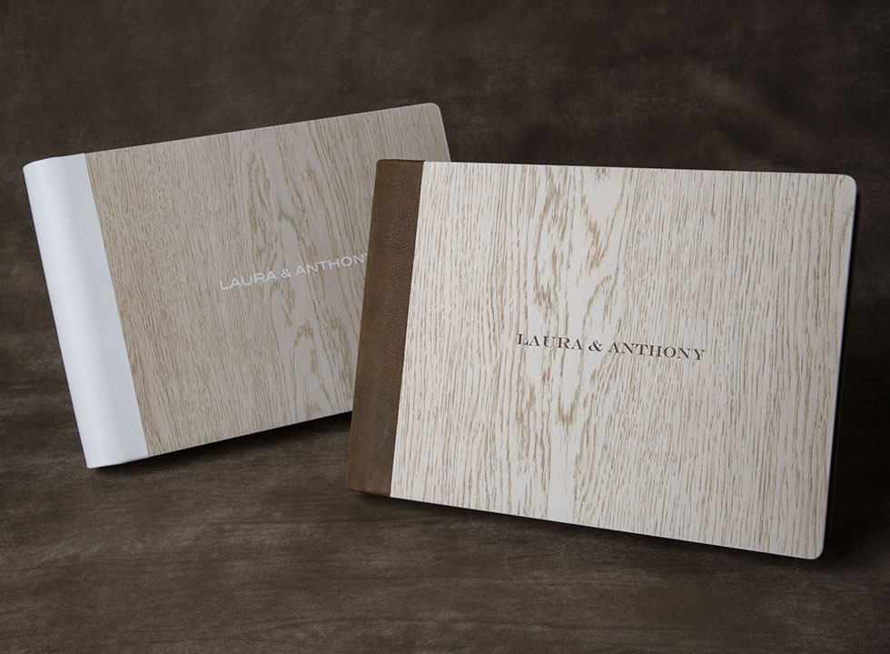 Wooden cover wedding album