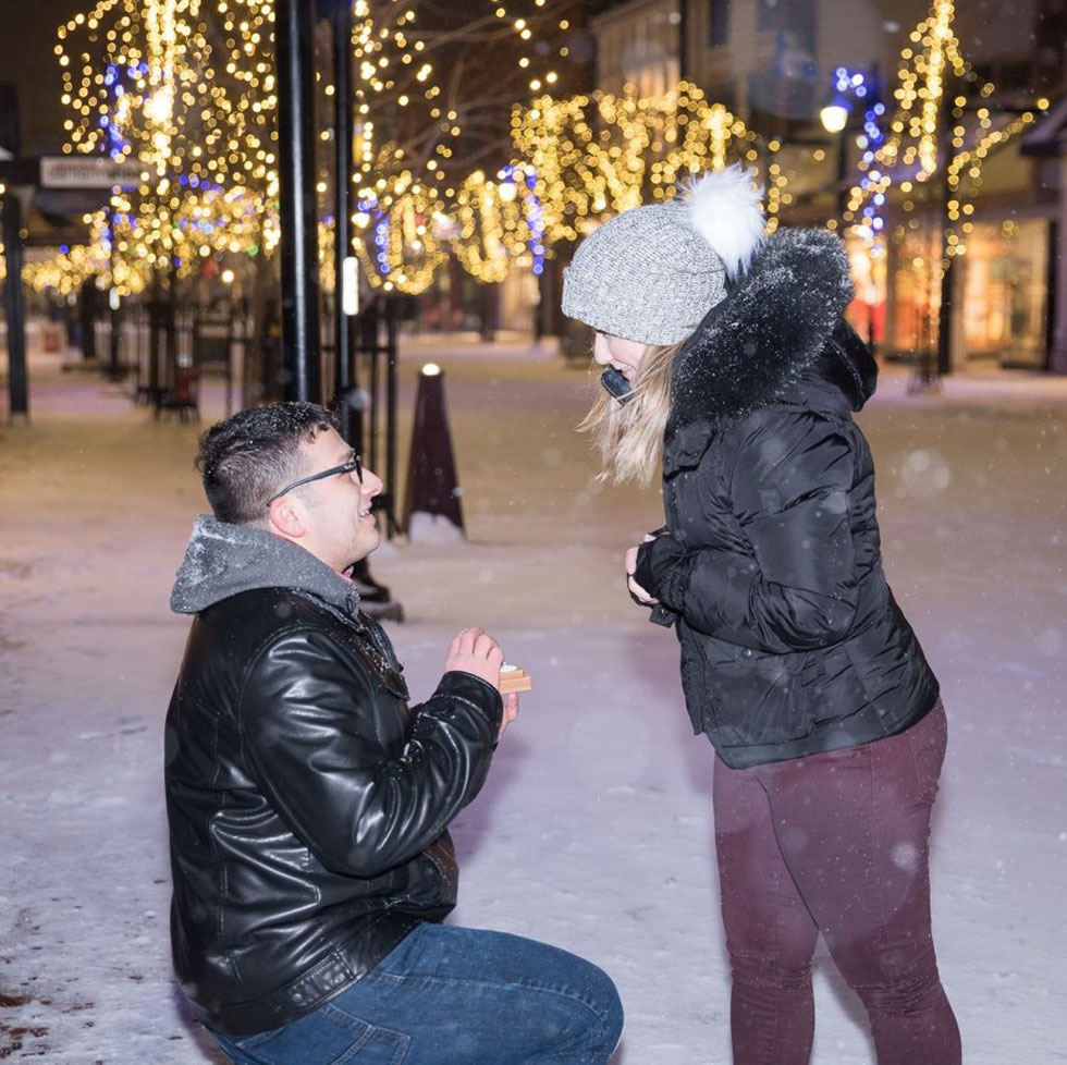 proposal photo on church st