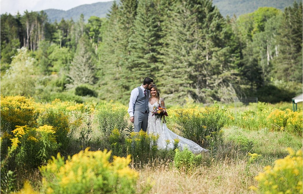 Vermont Wedding Photo in field