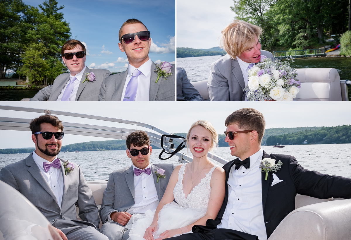 wedding day boat ride