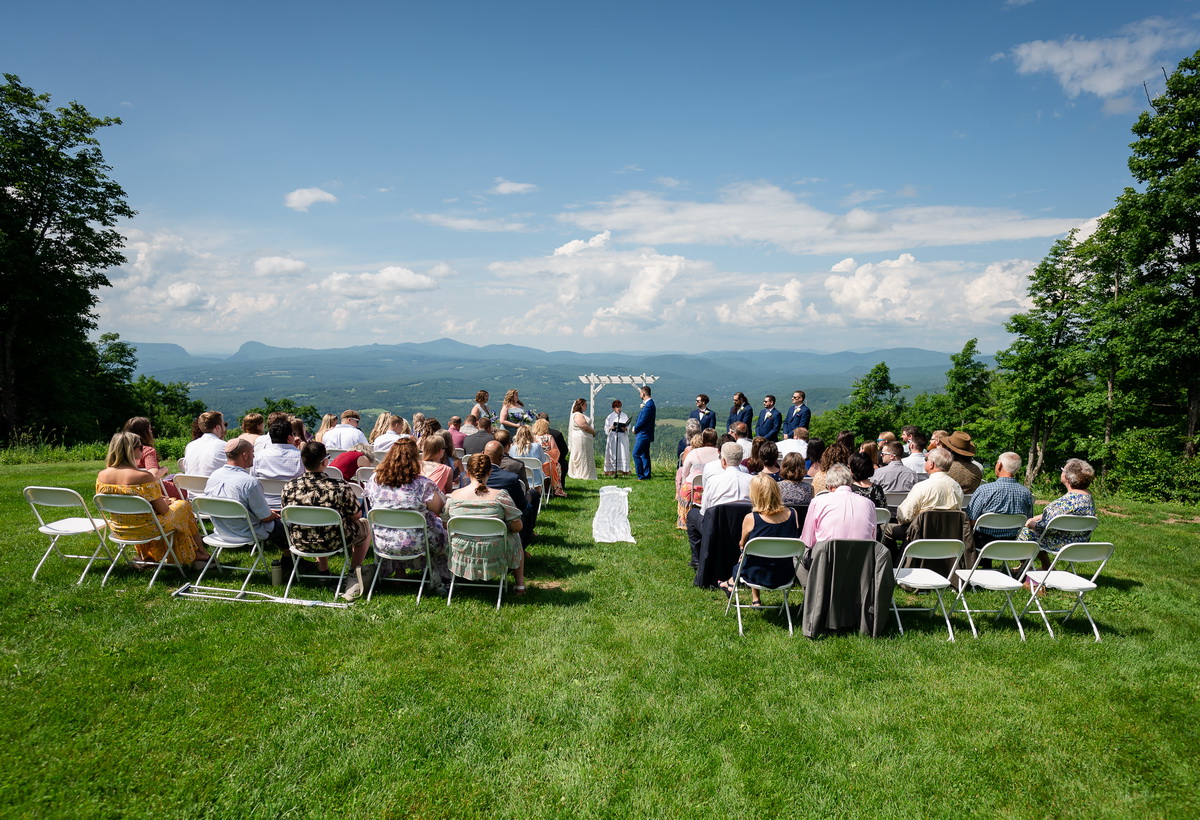 wide angle wedding ceremony