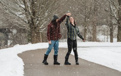 Snowflakes, Smiles, and Sips: Sarah & Ryan’s Fun Engagement Shoot