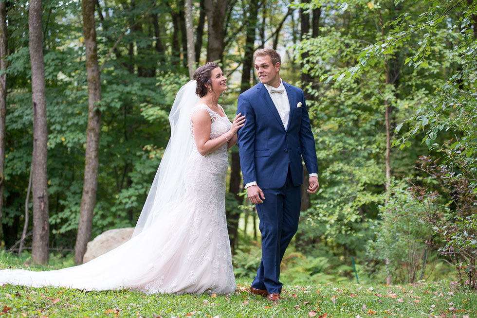 wedding couple walking