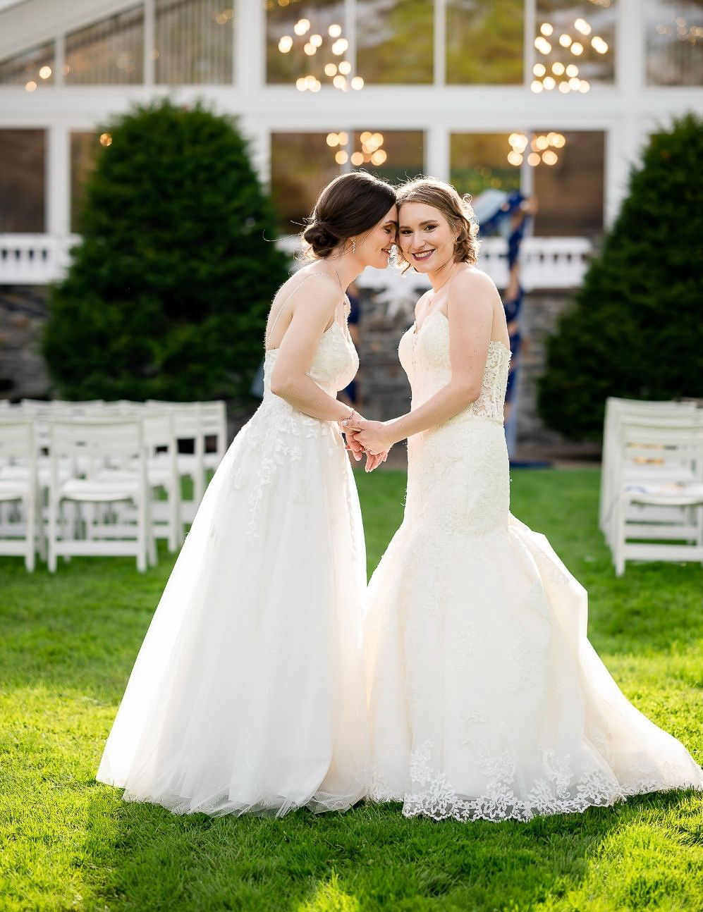 two females just married